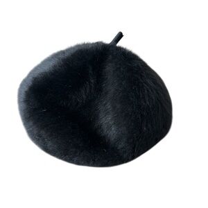 Kangol Black Furry Beret